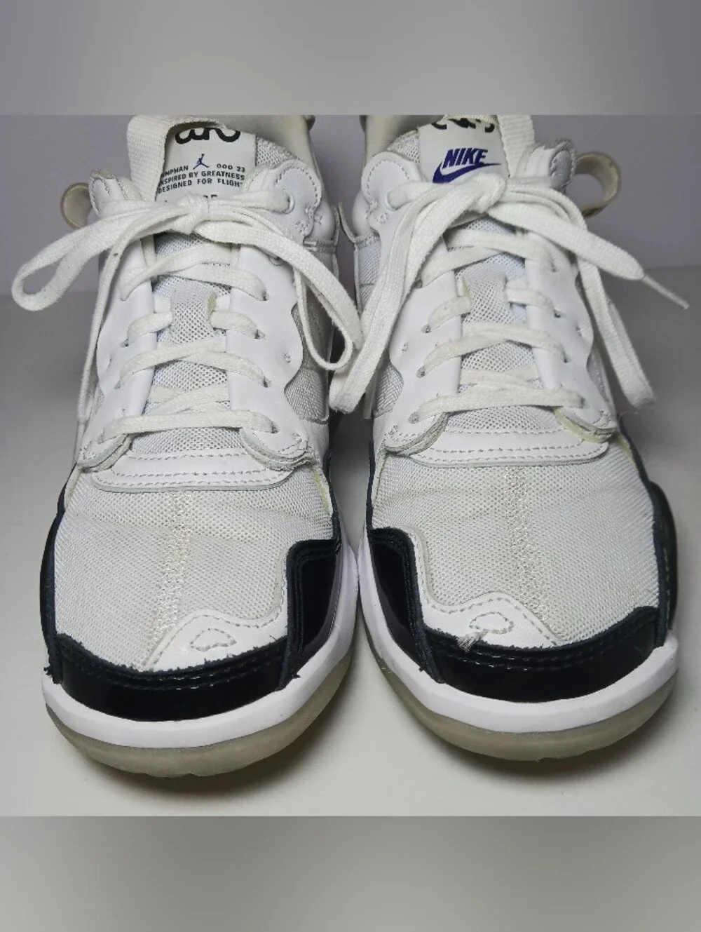 Nike Air Jordan MA2 Concord White Black Patent CV8122-105  Sneakers Mens Size 8